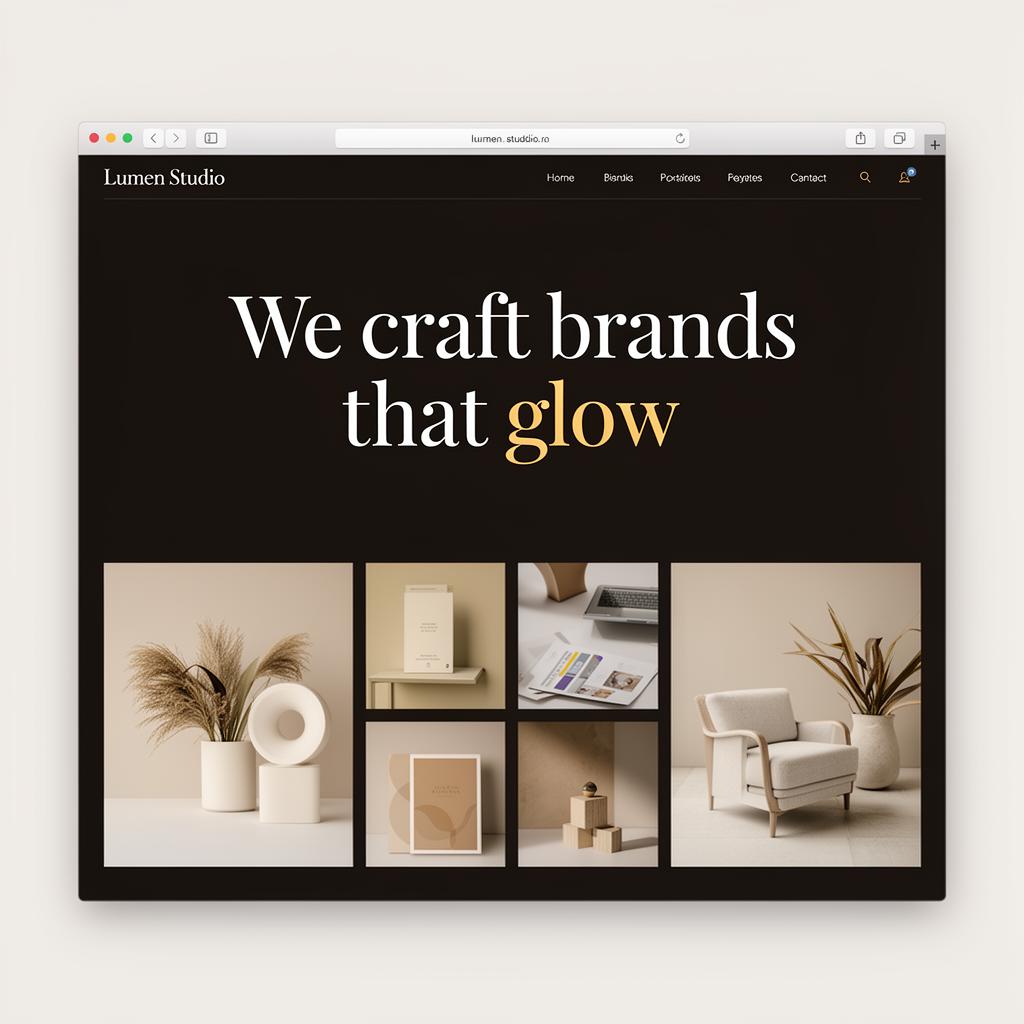 Lumen Studio — Creative agency website concept by Apex